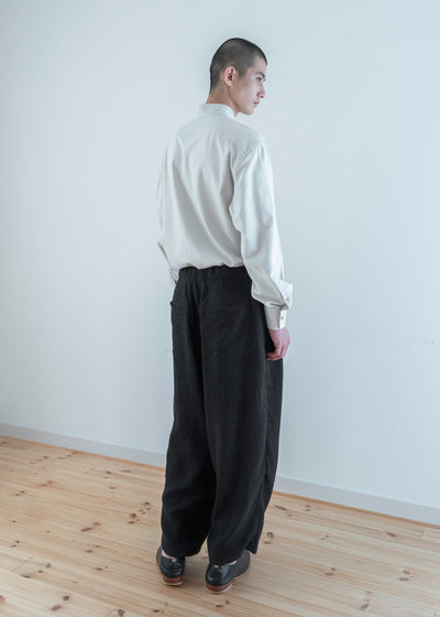 ZIIIN "DARMA" 3 TUCK WIDE PANT / BLACK