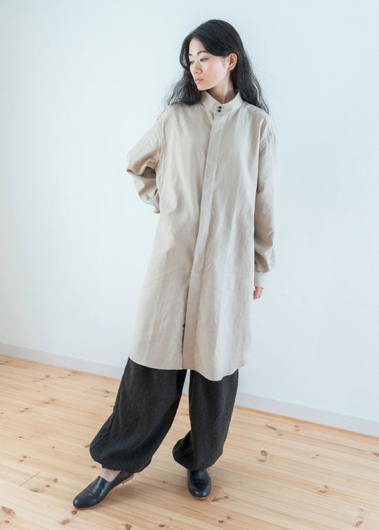 ZIIIN "VENKEI" HEMGATHER PANT / BROWNBLACK