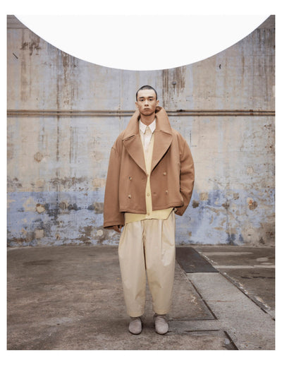 HED MAYNER CROPPED PEACOAT / CAMEL – VISION OF FASHION